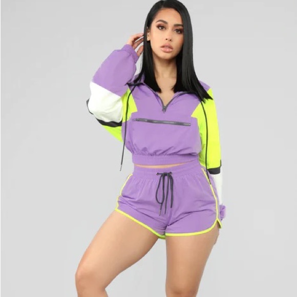 Fashion Nova Making A Statement Lounge Set - Purple/Combo - Picture 3 of 10